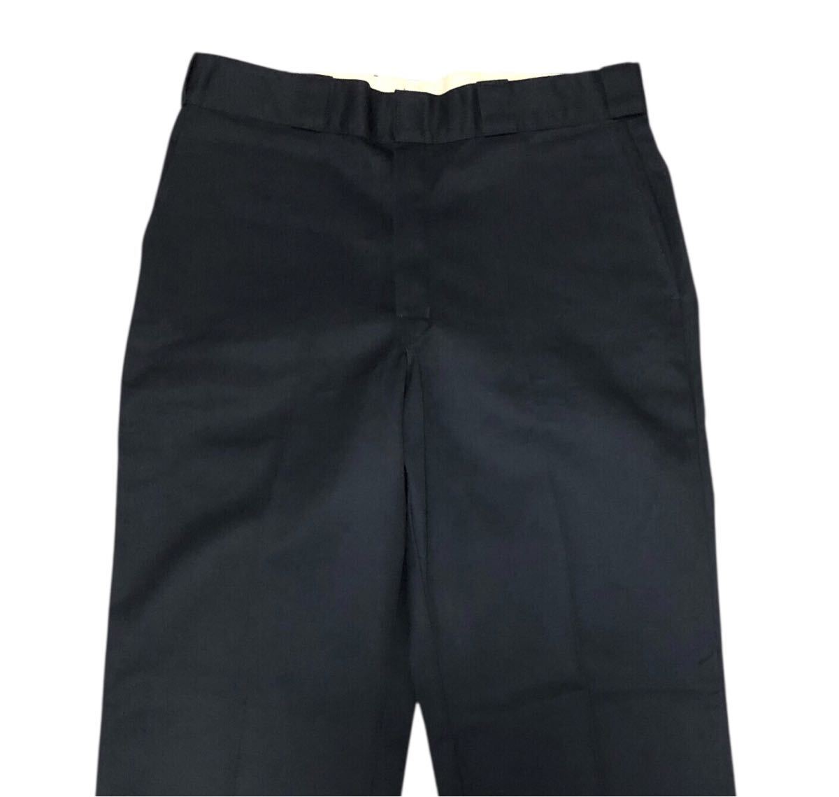 ■Dickies ディッキーズ■メキシコ製 ラベルロゴワッペン ワークパンツ チノパン ネイビー 34×32_画像2