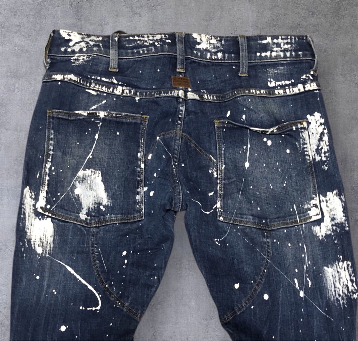 ■G-STAR RAW ジースター ロゥ■5620 3D SLIM 色落ち ペイント加工 立体裁断 ストレッチ デニム ジーンズ W29L30_画像1