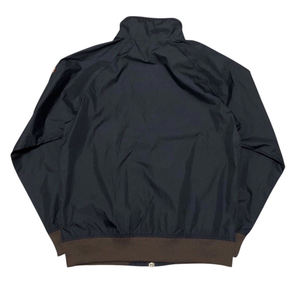 ■NIKE ナイキ■00's ロゴワッペン スウッシュ刺繍 フルジップ ナイロンジャケット ネイビー M_画像2