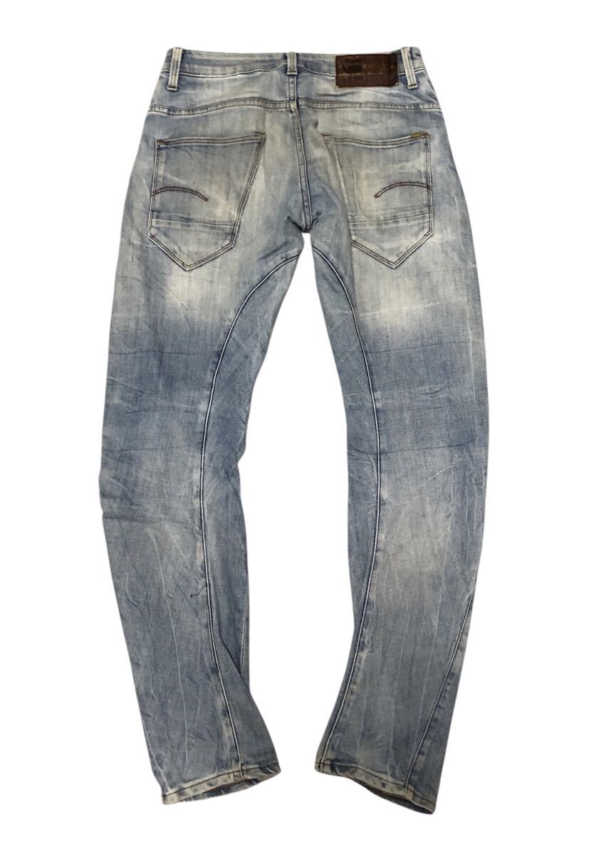 ■G-STAR RAW ジースター ロゥ■ARC 3D SLIM 立体裁断 色落ち加工 ストレッチ デニム ジーンズ W29L32_画像4