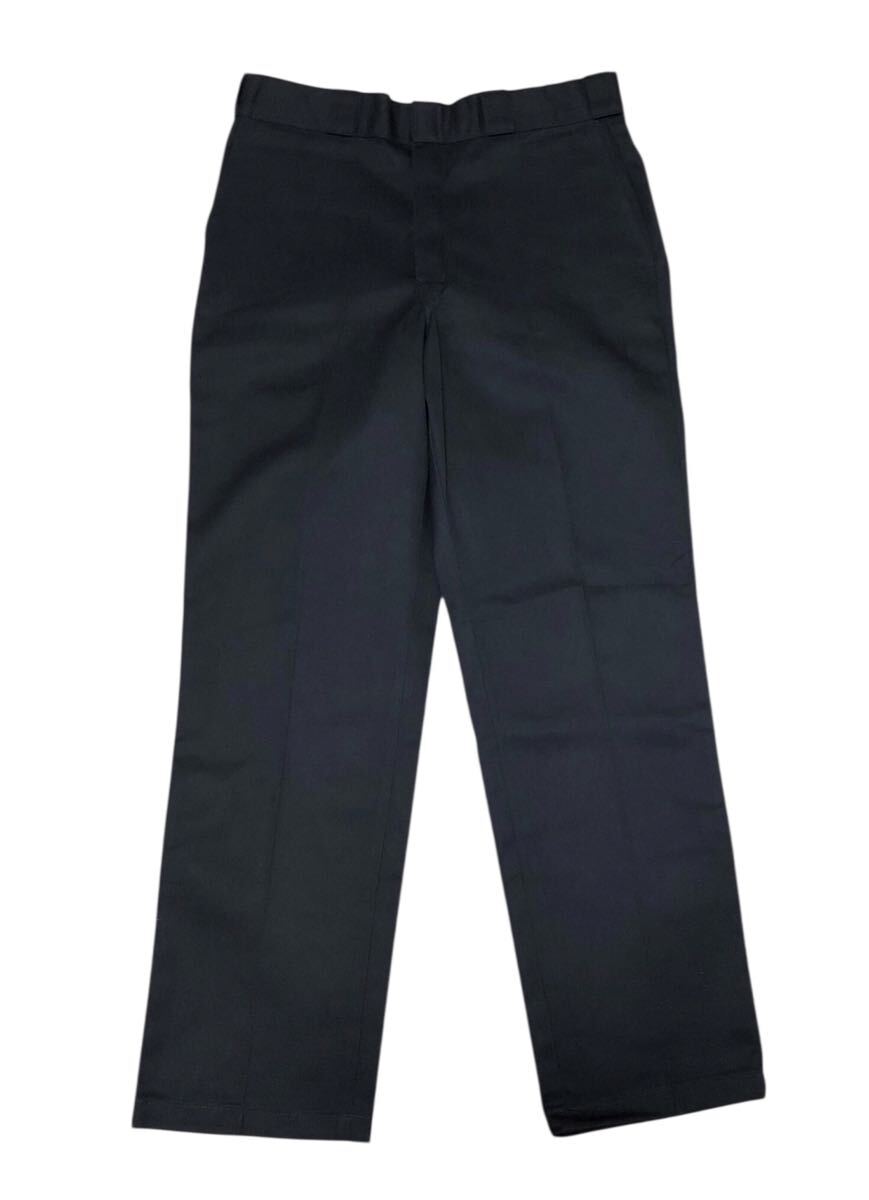 ■Dickies ディッキーズ■メキシコ製 ラベルロゴワッペン ワークパンツ チノパン ネイビー 34×32_画像3