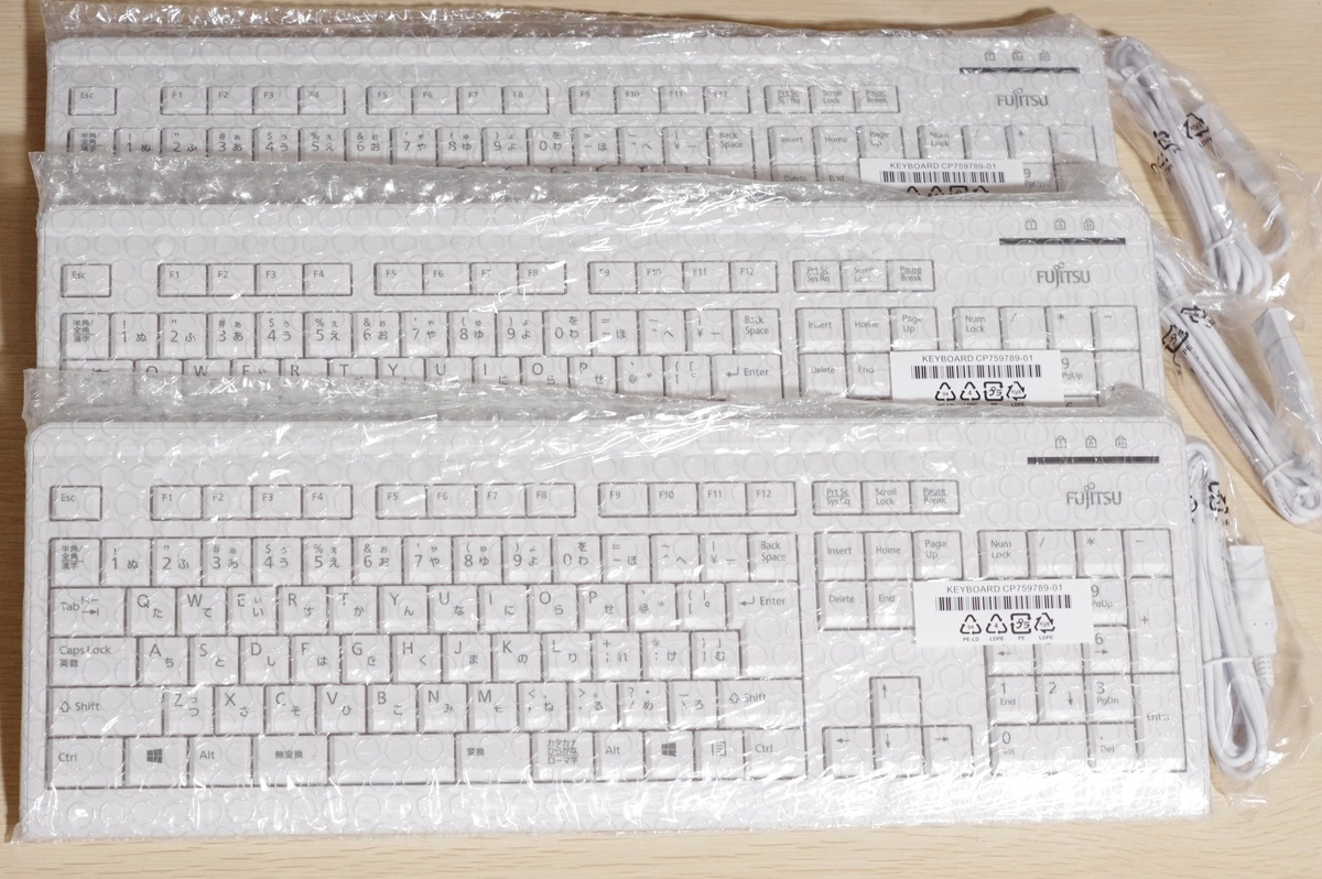 [未使用] 富士通 KB410 USB接続 キーボード 3台セット / KB410 K USB JP / CP759789-01_画像1