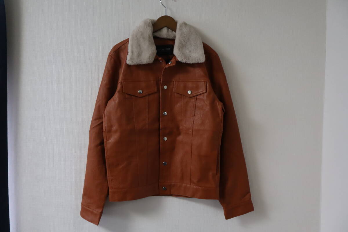 ☆VIKTOR & ROLF/ヴィクターアンドロルフ☆未使用 1円スタート!!アムステルダム フェイクレザーファージャケット サイズ:L アウター_画像1