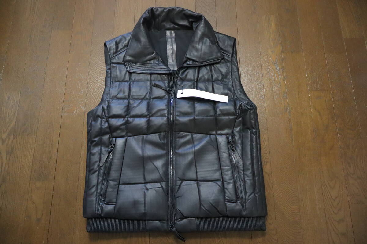 ☆C DIEM/カルペディエム☆未使用 Leather Down Vest サイズ:L 羊革 シープレザーダウンベスト _画像3