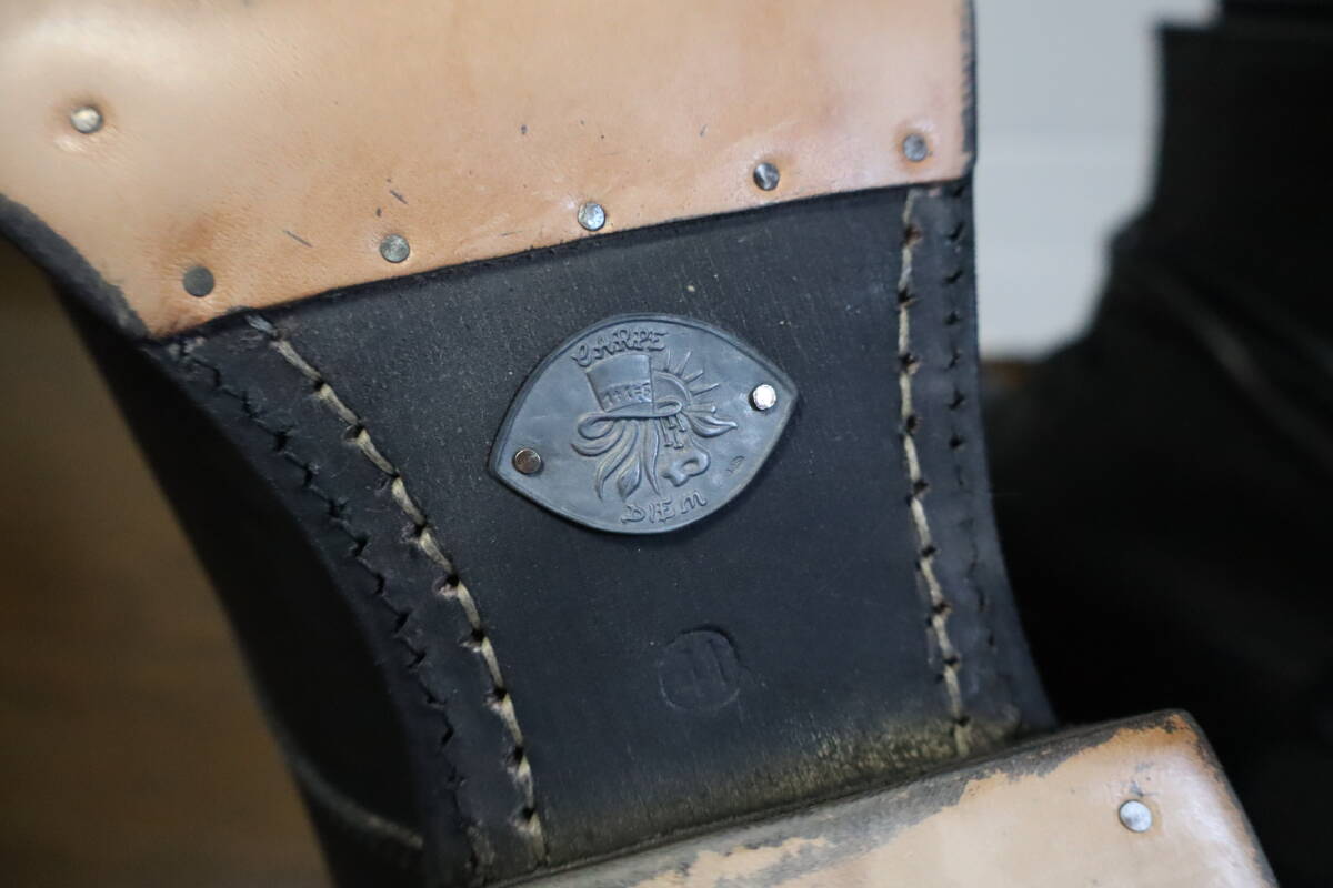 *CARPE DIEM/ Carpe Diem * не использовался S23M VA01 5HOLE гонки выше ботинки COW LEATHER размер :41 Италия производства кожа ботинки 