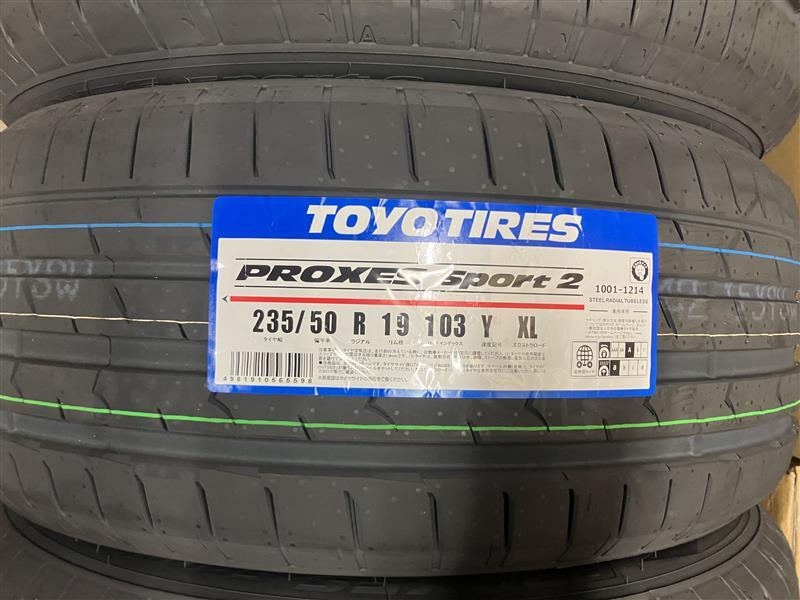 【235/50R19 103Y XL】 2025年製 TOYO トーヨー プロクセススポーツ2 PROXES SPORT2 235/50-19 4本価格4本送料込み￥85000～ 夏用_画像2