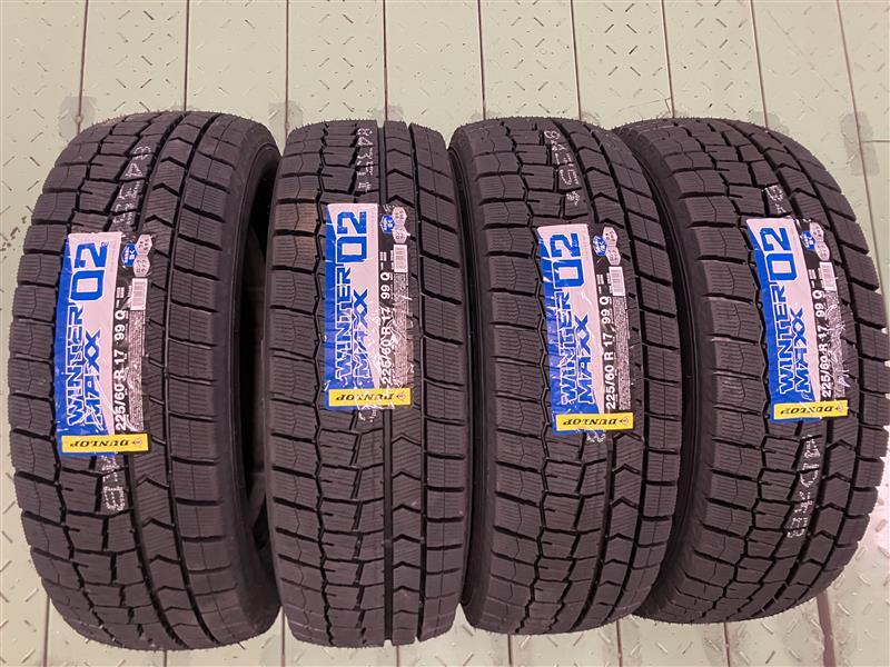 ☆【225/60R17 99Q】25年製 在庫限り 新品 ダンロップ ウィンターマックス WM02 225/60-17 4本 正規品 個人宅OK ４本送料込み71000～_画像1
