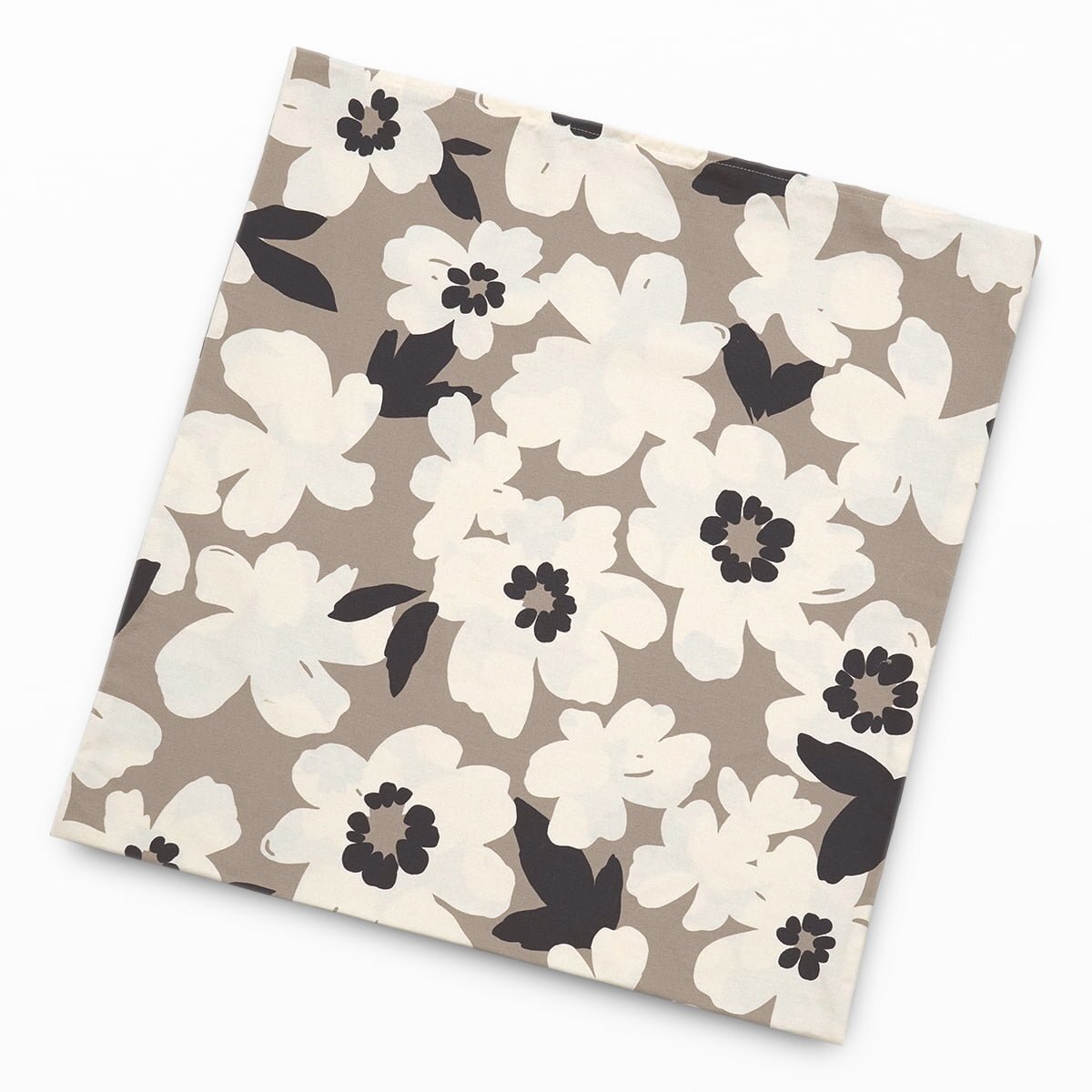 座布団カバー 約63×68cm 綿100％ 日本製 緞子判 アメリ グレーベージュ 座ぶとん ざぶとん クッション 花柄 北欧 フラワー ボタニカル_画像1