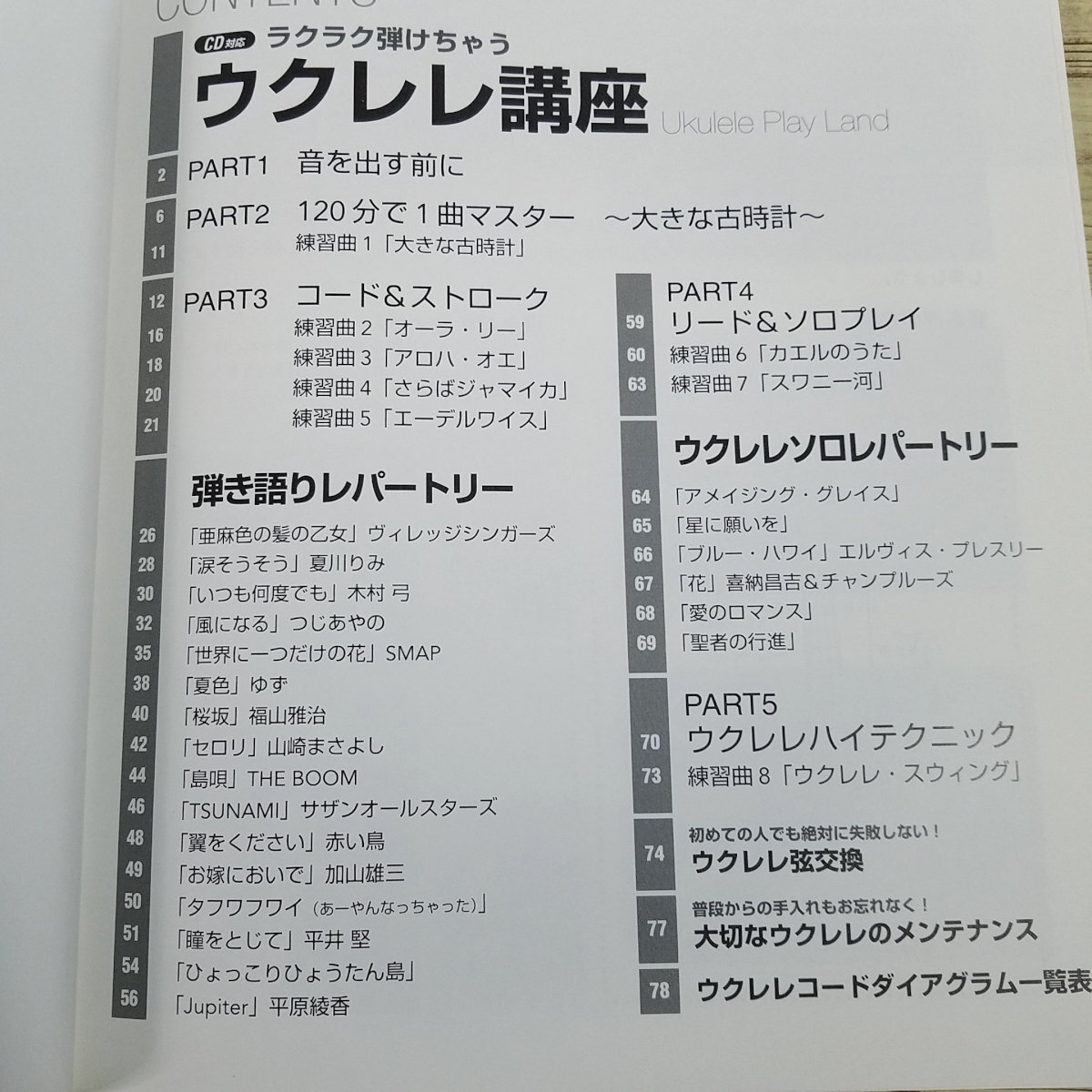 楽譜[CD付　はじめよう！　ウクレレ 弾ける！30曲レパートリー] 童謡 J-POP 30曲 入門講座_画像8