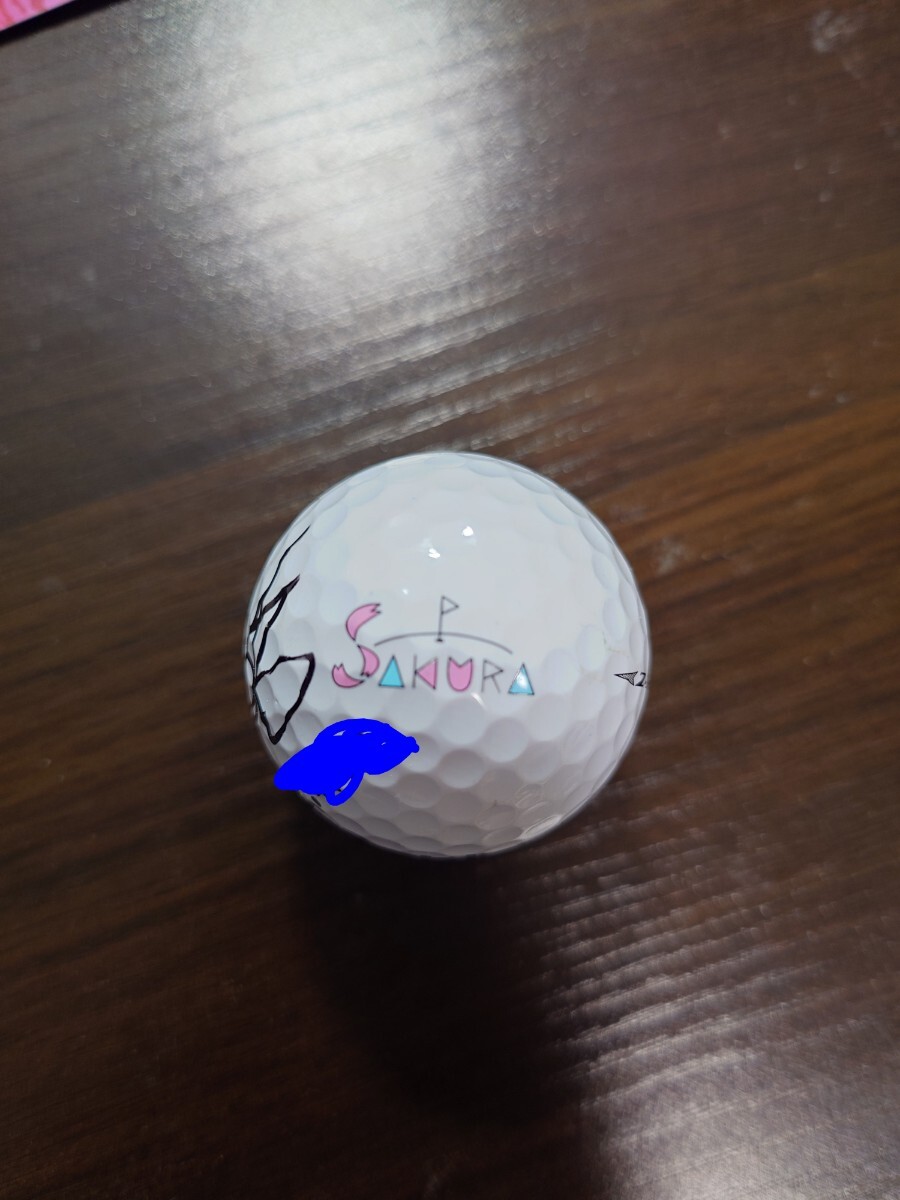 小祝さくら 直筆 サイン入り オウンネーム ボール JLPGA 女子プロゴルフ 選手本人提供品_画像1