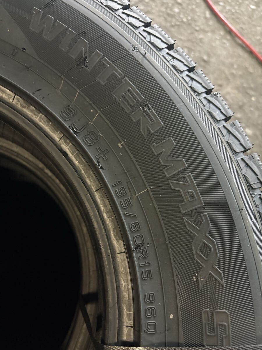 195/80R15 96Q ダンロップ SJ8+ ウインターマックス SJ8 プラス WINTER MAXX DUNLOP スタッドレスタイヤ　4本_画像3