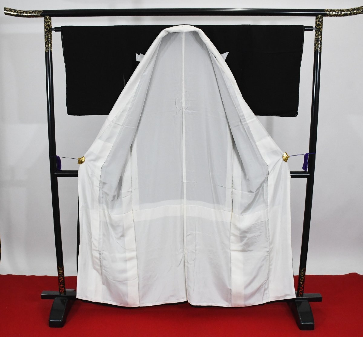 黒留袖 結婚式 金彩 舞鶴 大海 身丈155cm 裄丈63cm ★着物 e-1438 桜庭呉服店_画像10