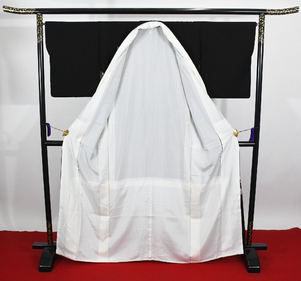 色留袖 結婚式 舞鶴 金彩 段々松 老松 身丈160cm 裄丈66.5cm ★着物 e-1458 桜庭呉服店_画像9