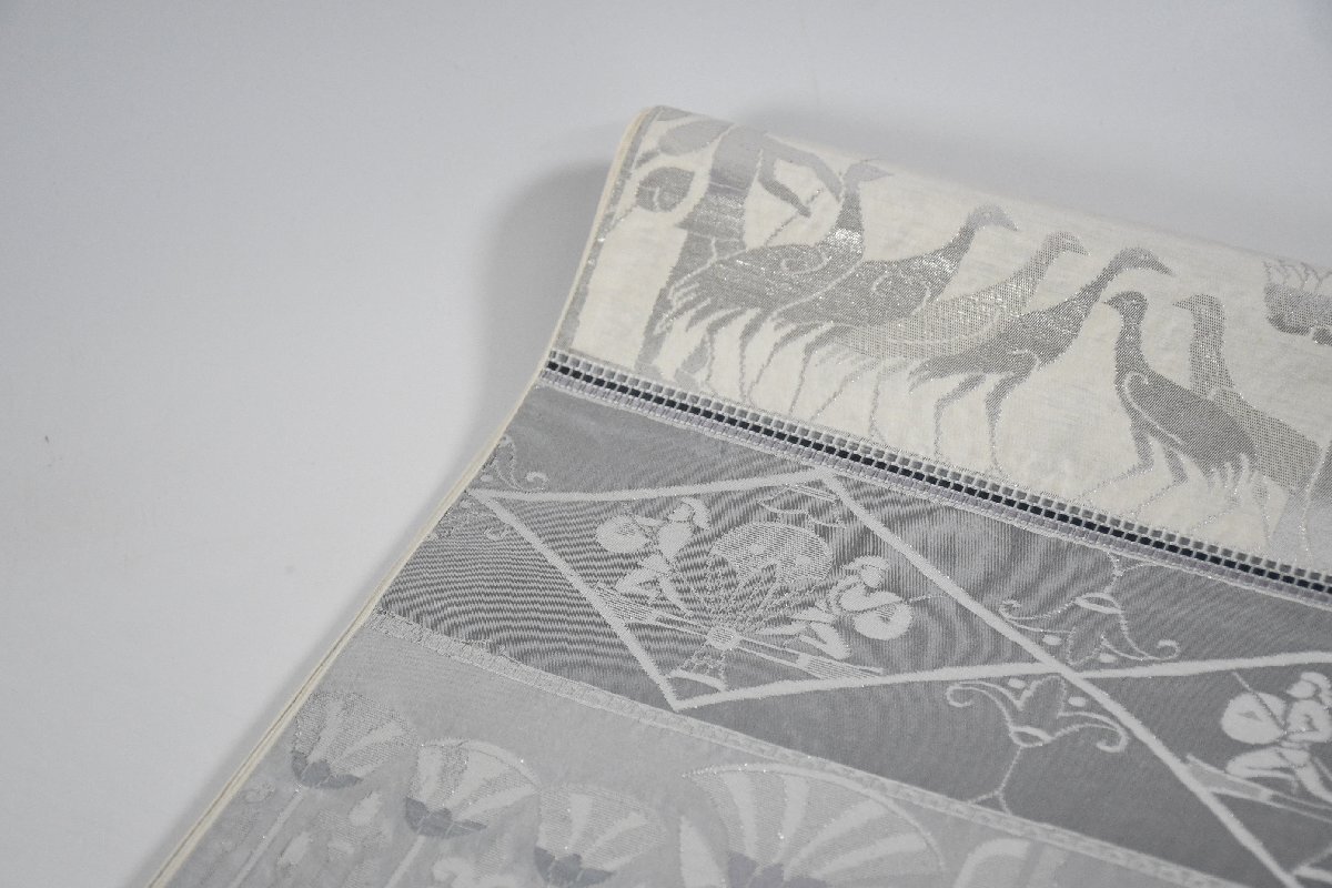 袋帯 六通柄 エジプト文様 人物文様 船 帯丈438cm ★着物屋 ne-16544 桜庭呉服店_画像2