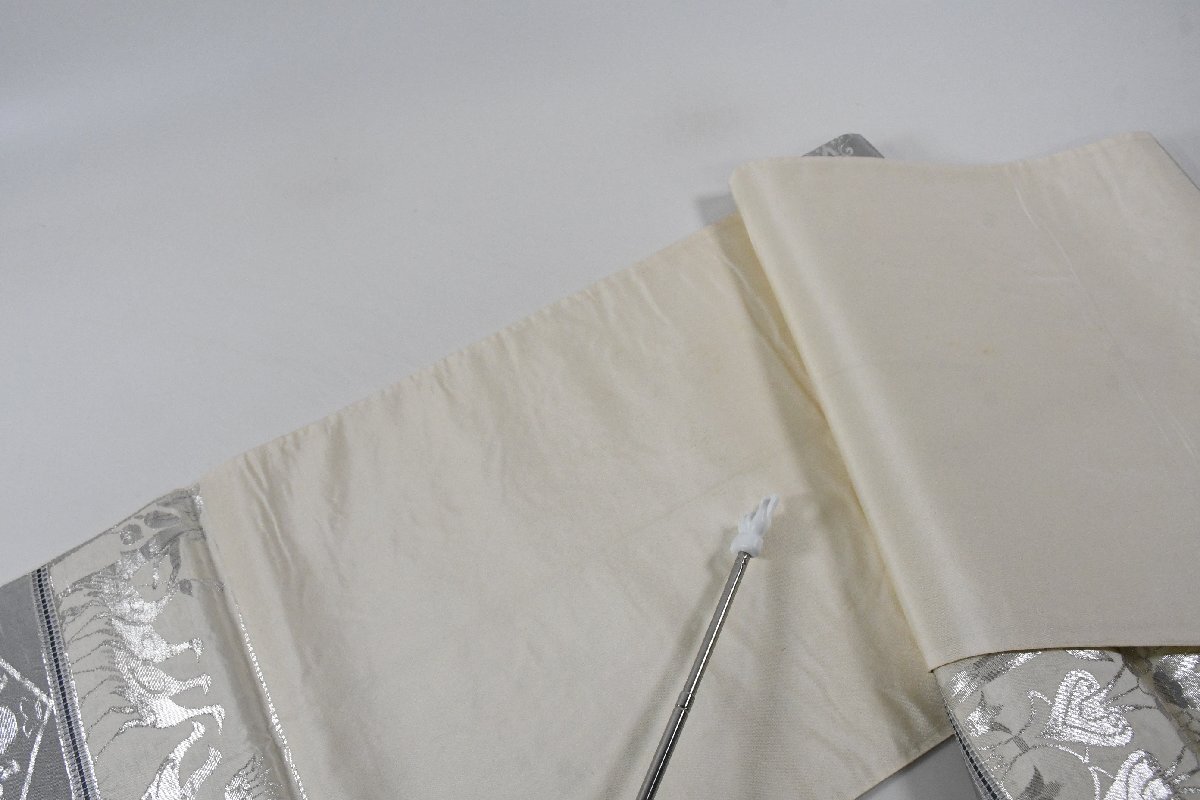 袋帯 六通柄 エジプト文様 人物文様 船 帯丈438cm ★着物屋 ne-16544 桜庭呉服店_画像8