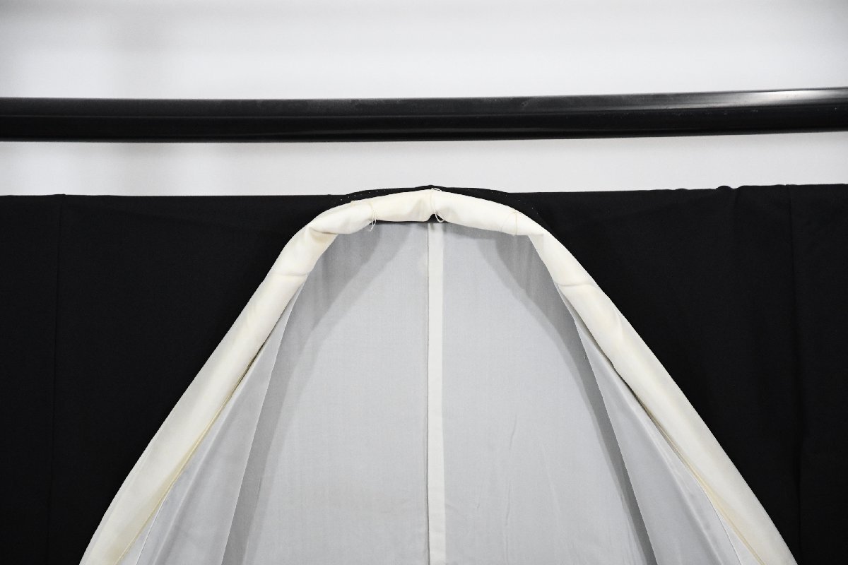 黒留袖 結婚式 白 草文様 身丈152cm 裄丈63cm ★着物 e-1462 桜庭呉服店_画像9