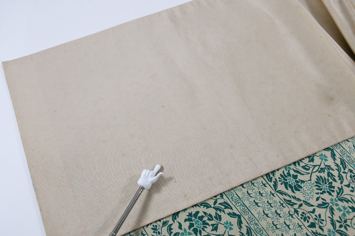 袋名古屋帯 唐花文様 全通柄 帯丈352cm ★着物屋 ne-16595 桜庭呉服店_画像9