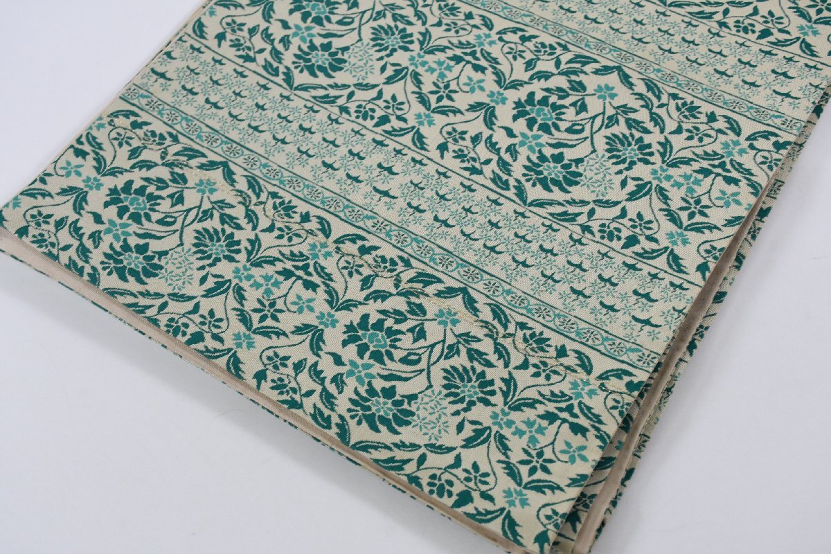 袋名古屋帯 唐花文様 全通柄 帯丈352cm ★着物屋 ne-16595 桜庭呉服店_画像4