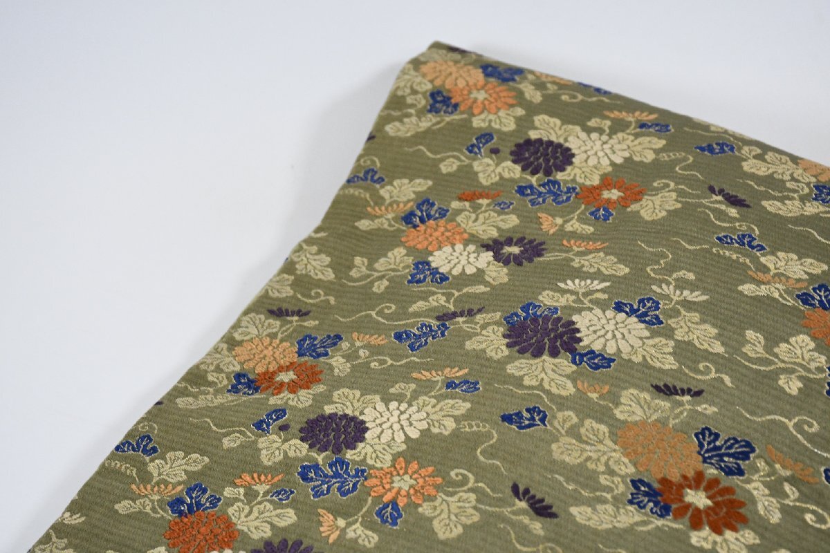 名古屋帯 アンティーク 花 帯丈358cm ★着物屋 ne-16615 桜庭呉服店_画像3