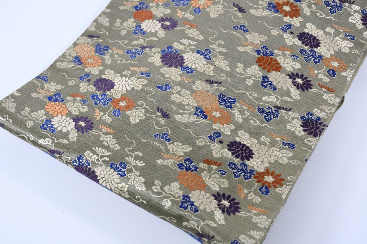 名古屋帯 アンティーク 花 帯丈358cm ★着物屋 ne-16615 桜庭呉服店_画像5