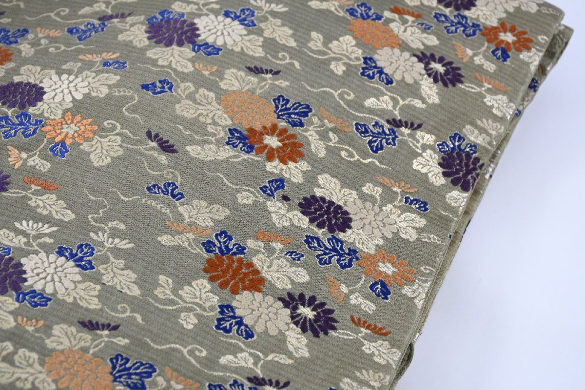 名古屋帯 アンティーク 花 帯丈358cm ★着物屋 ne-16615 桜庭呉服店_画像4