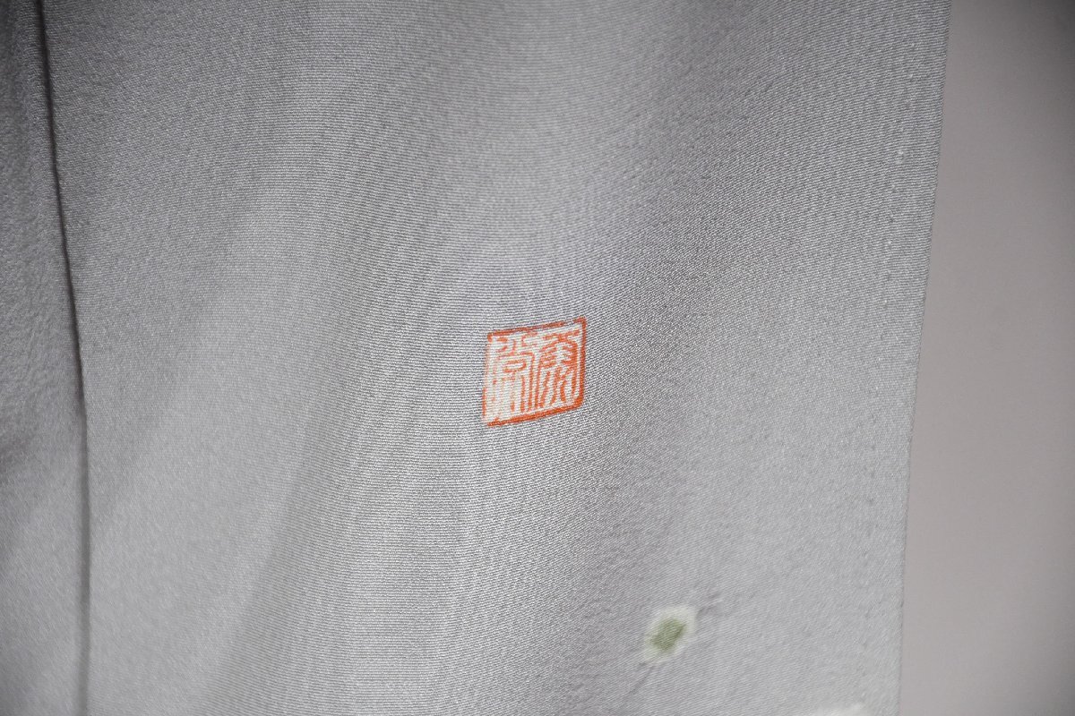 色留袖 結婚式 辻が花 花 金彩 染 絞り 正絹 絹 ちりめん 縮緬 泰常 作家 リメイク素材 身丈150cm 裄丈66.5cm ★着物 ｔ-2373 桜庭呉服店_画像5