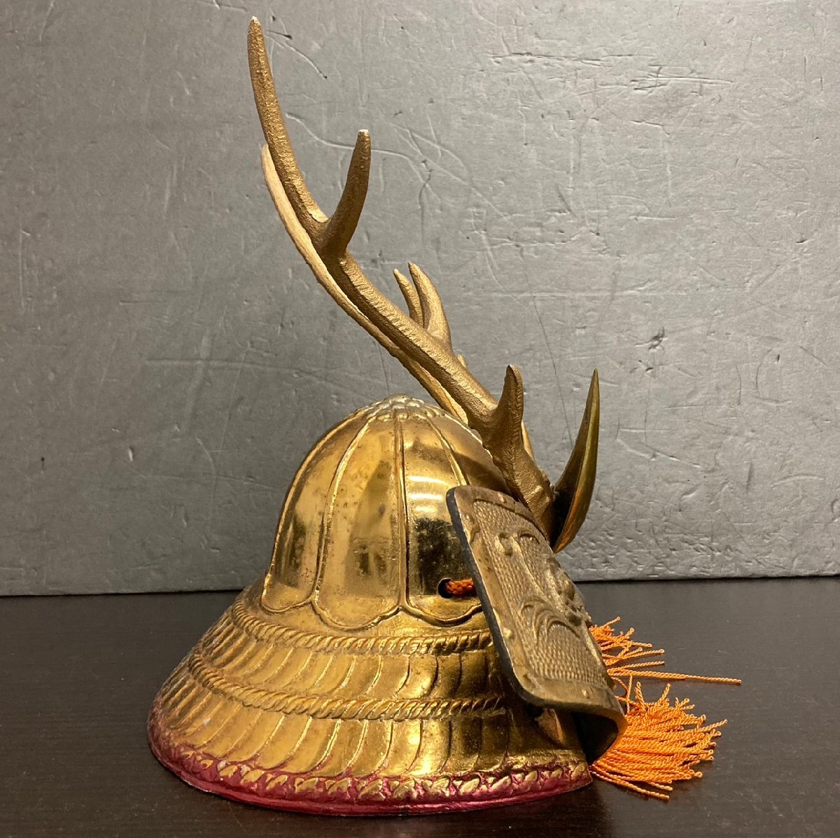 M80　兜　五月人形　座布団付き　年中行事　飾り　オブジェ　こどもの日　節句　11s-36_画像6