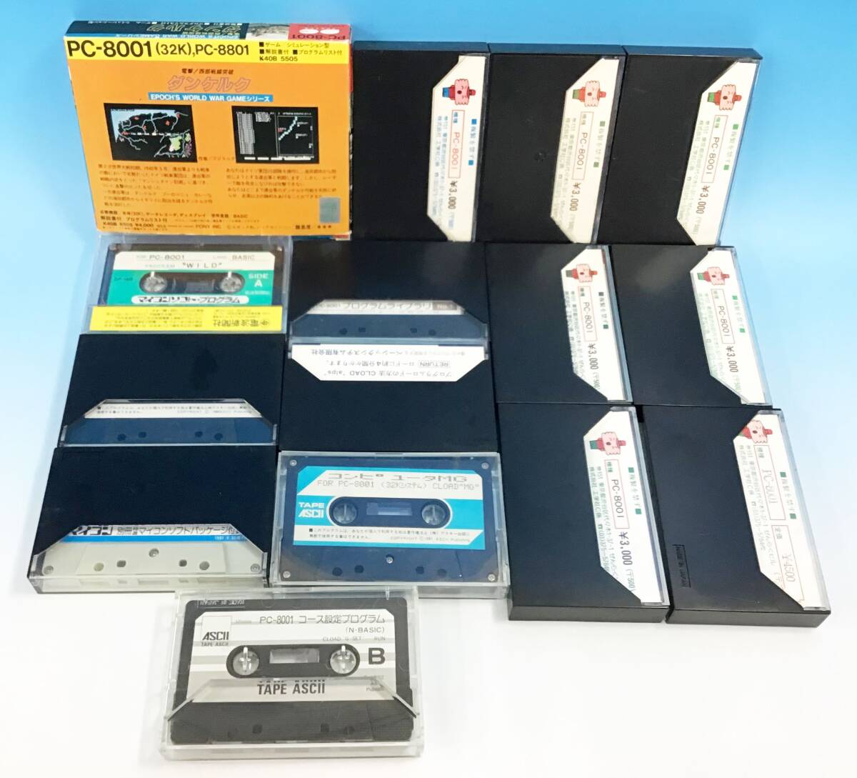 15本セット PC-8001 プログラム PCソフト カセットテープ レトロゲーム ギャラクシアン 麻雀 エイリアン ゴルフ 大量 まとめて_画像5