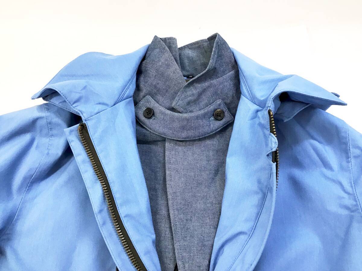 着用少なめ DENHAM × Norwegian Rain レインコート マウンテン パーカー M ブルー 青 メンズ コート デンハム ノルウィージャン レイン_画像3