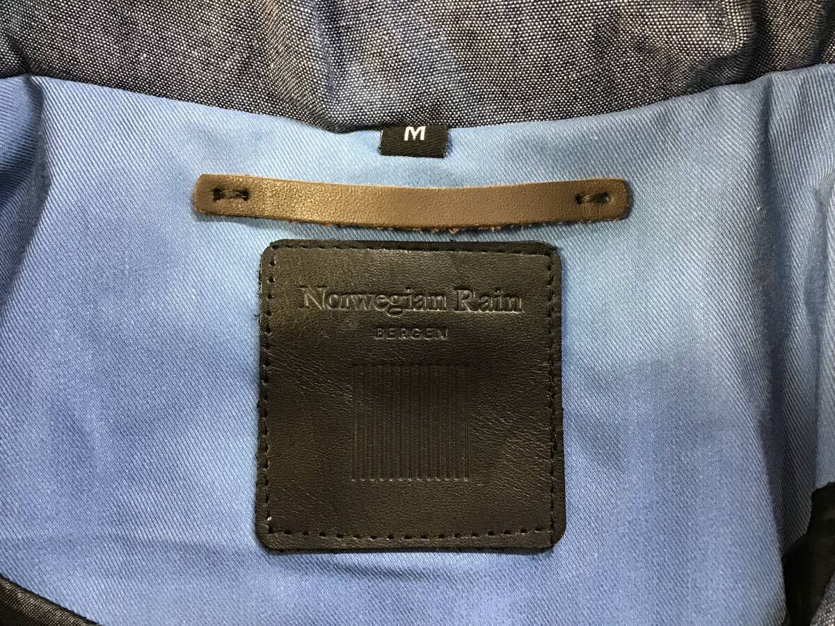 着用少なめ DENHAM × Norwegian Rain レインコート マウンテン パーカー M ブルー 青 メンズ コート デンハム ノルウィージャン レイン_画像4