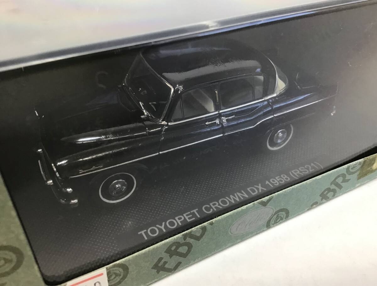 未使用 EBBRO 1/43 トヨペット クラウン デラックス 1958 RS21 ブラック/黒 44350 TOYOPET CROWN DX エブロ ケース ミニカー 自動車_画像6