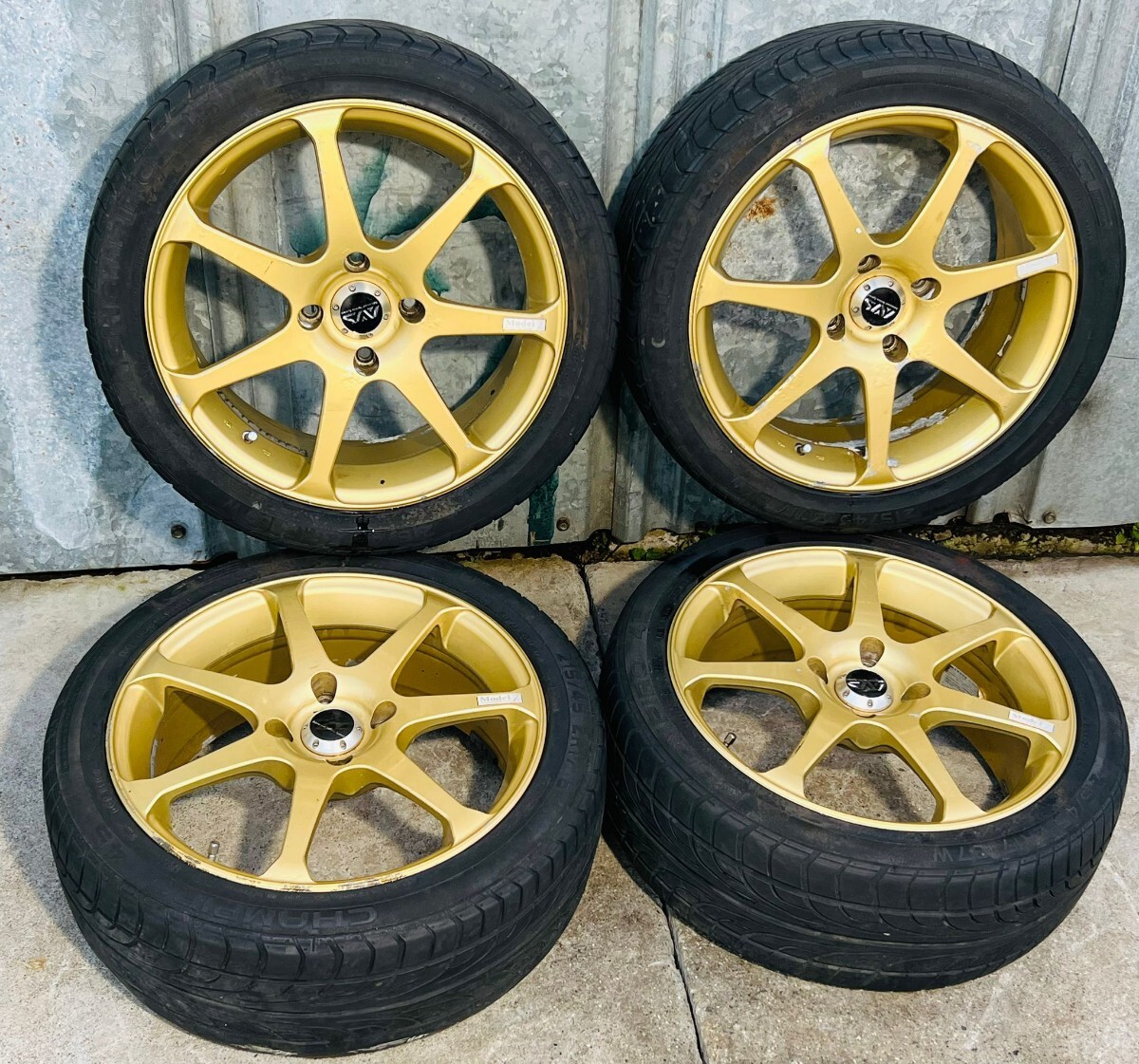 (197) YOKOHAMA ヨコハマ AVS GTradial ★モデル7★ 【17×7J:45】215/45 ZR17 17インチ ホイール インプレッサ【4本セット】_画像1