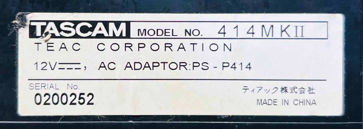 (201) TASCAM Tascam PORTASTUDIO кассетная лента многоканальный магнитофон 414MKⅡ * работоспособность не проверялась *