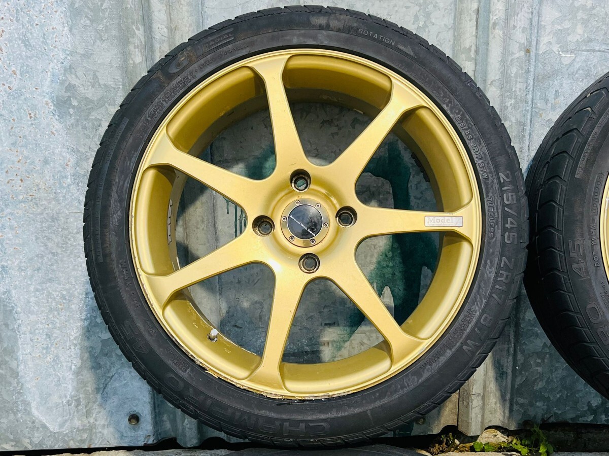 (197) YOKOHAMA ヨコハマ AVS GTradial ★モデル7★ 【17×7J:45】215/45 ZR17 17インチ ホイール インプレッサ【4本セット】_画像3