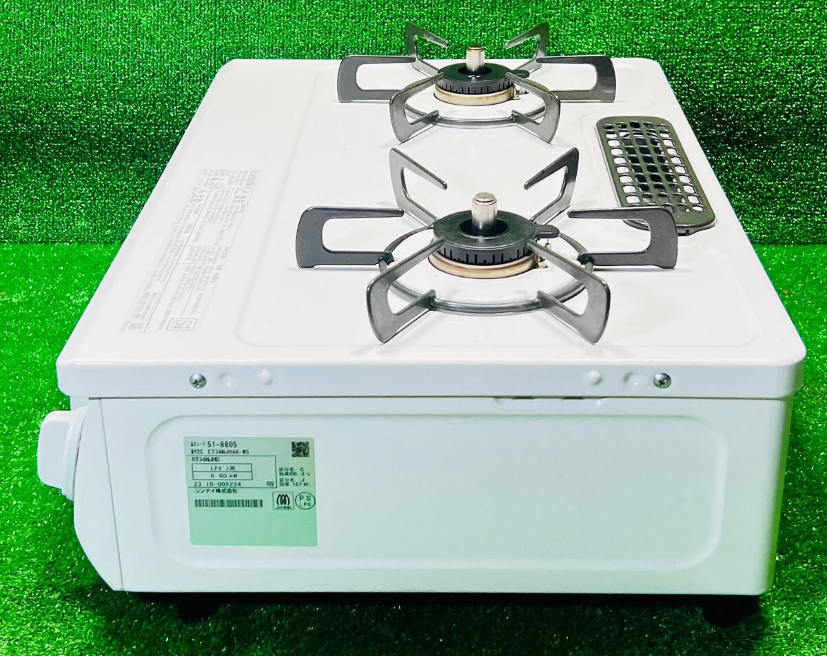 (189) Rinnai Rinnai LP газовый газовая плитка белый газовая плита ET34NJH4A-W5 * рабочее состояние подтверждено *
