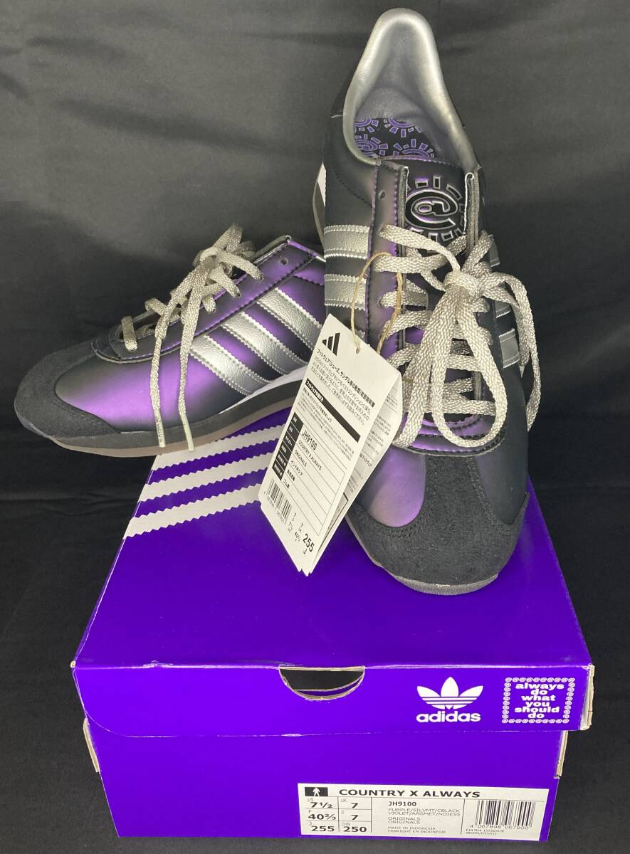 adidas COUNTRY X ALWAYS JH9100 PURPLE / SILVMT / CBLACK SIZE:25.5. не использовался лиловый / серебряно-металлический / core черный 