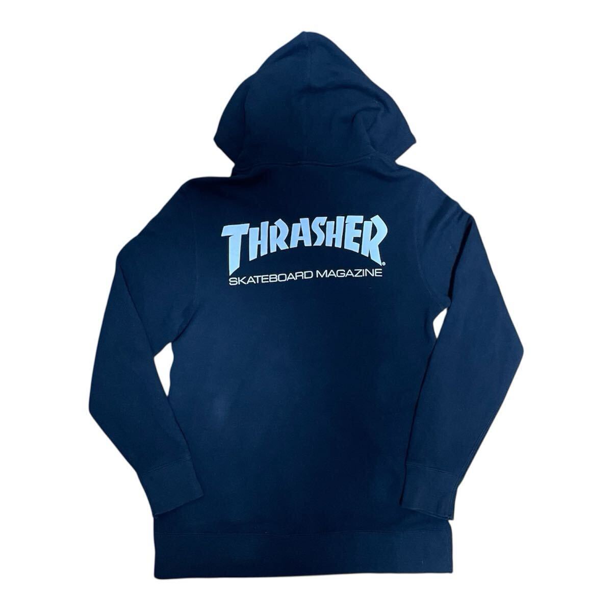 スラッシャー ジップアップ パーカー 黒 L ブラック ジップアップパーカー サイズL ラージ スケボー スケーター 西海岸 _画像2