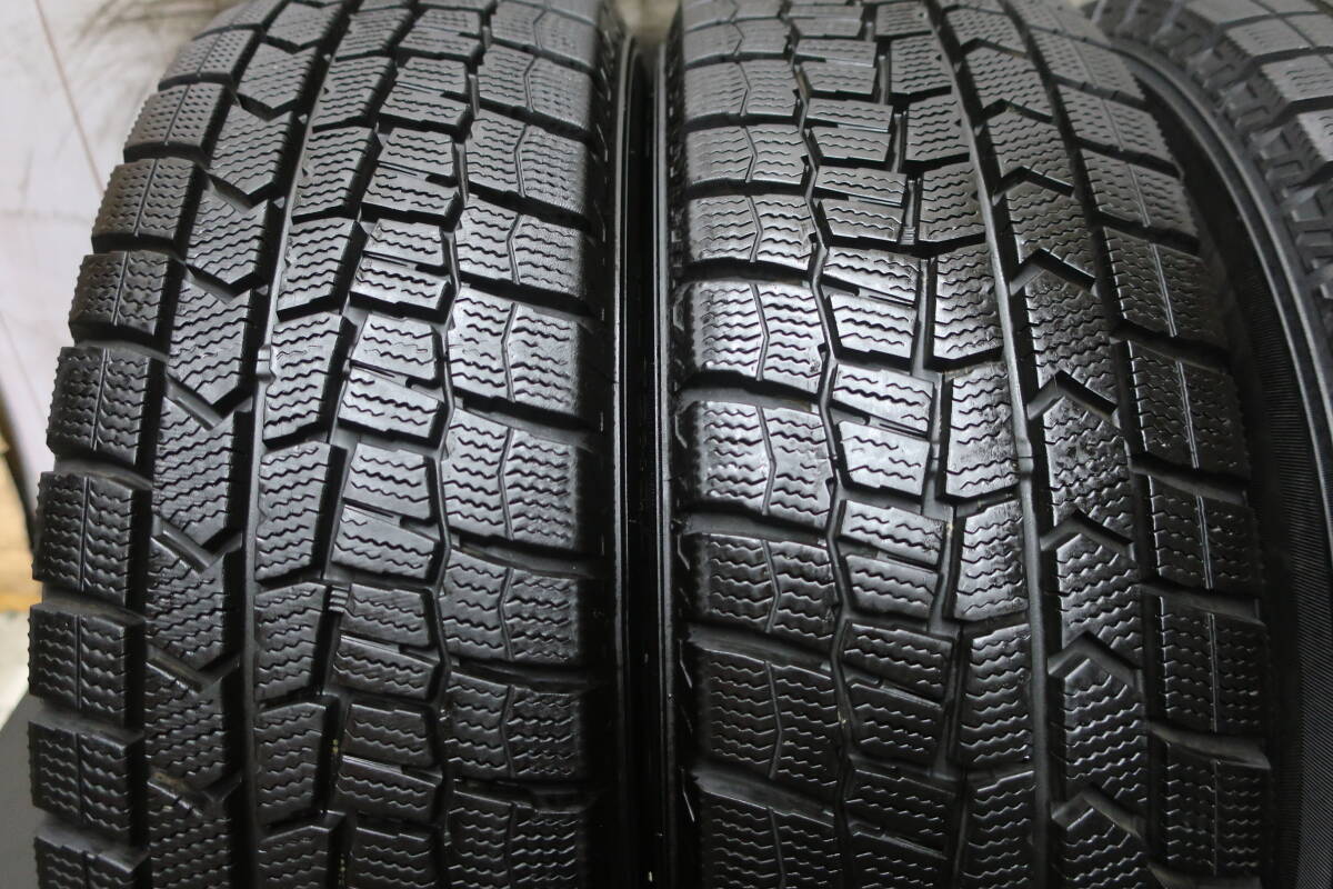 雪道安心 国産スタッドレス ダンロップ WM02 175/65R15 バリ溝 トヨタ純正 アクア アルミ 室内保管品 手渡しOK 冬用セット_画像6