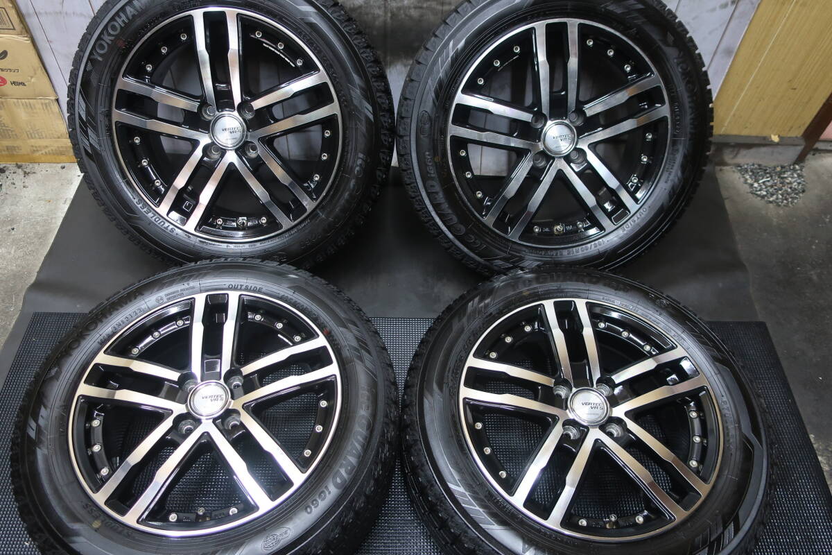 雪道安心 新品同様 国産スタッドレス ヨコハマ IG60 185/60R15 お洒落 ヤリス ヴィッツ フィット シャトル スイフト 室内保管品 手渡しOK_画像1