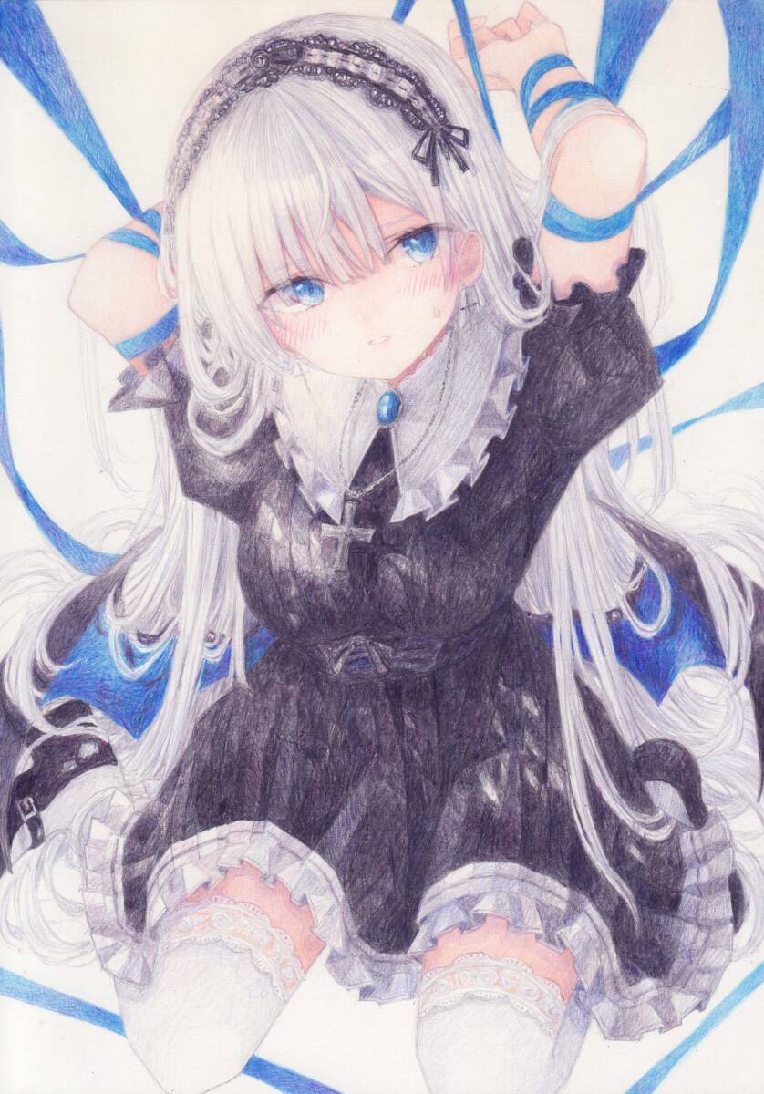 *A4 оригинал ручные иллюстрации * цветные карандаши .[ образец Chan ]