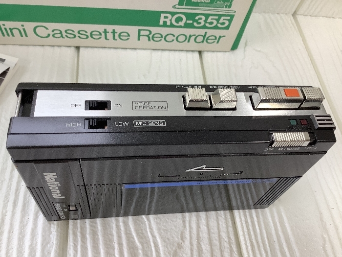 T5 National ナショナル RQ-355 ミニ カセットレコーダー カセットプレーヤー 説明書付き 箱付き_画像3