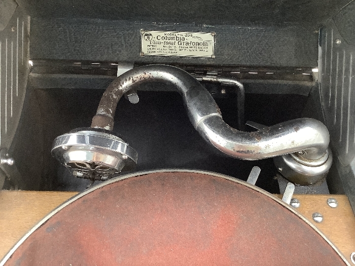 T8 アンティーク Colombia コロンビア 蓄音機 G-208 グラフォノーラ Viva-tonal_画像4