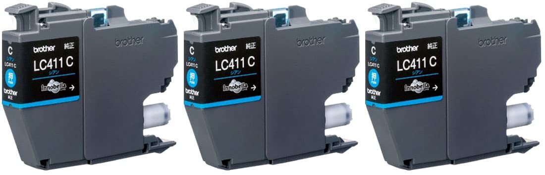 [3 шт. комплект ] Brother промышленность [ оригинальный ]LC411C чернильный картридж ( Cyan )