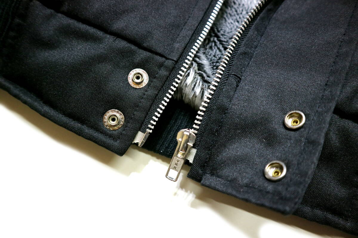 程度良好!◆黒狼 10906 衿ボア 裏ボア&中綿 防寒服/パイロットジャンバー◆Mサイズ相当(表記L:身長166-169センチ位)_画像7
