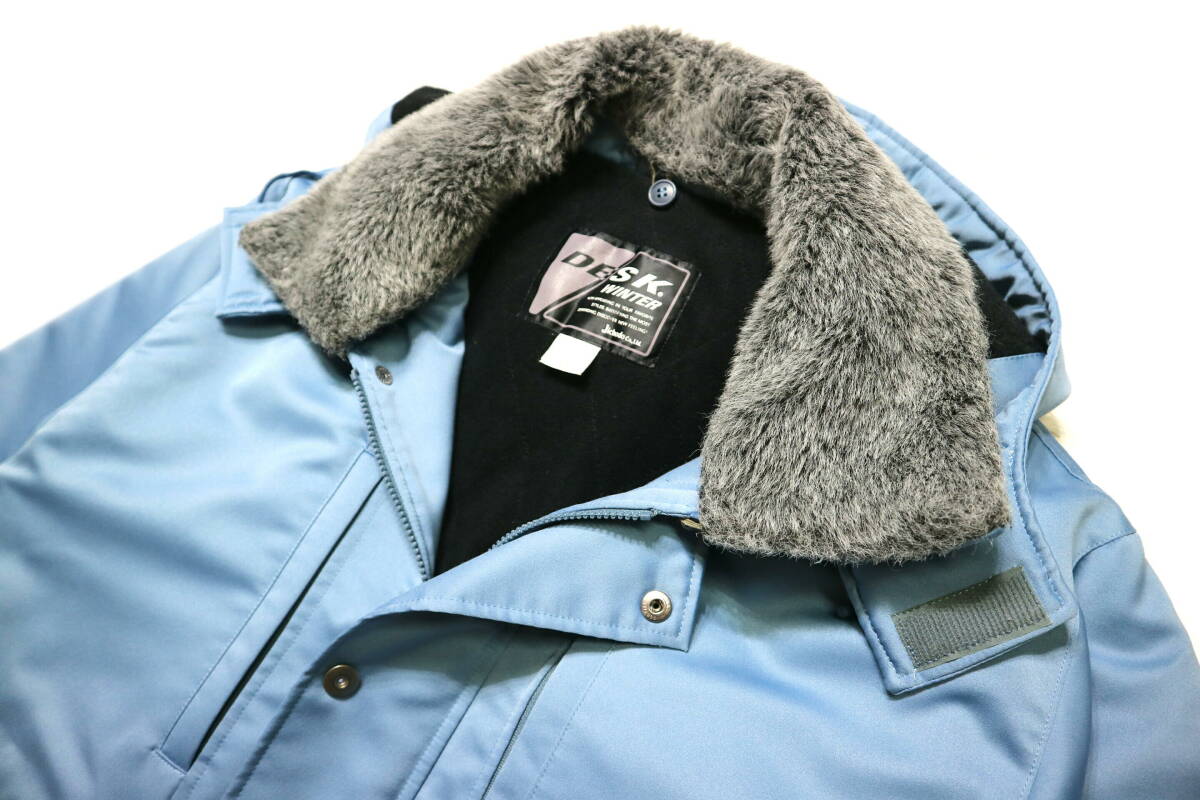 程度良好/暖か!◆DESK WINTER 自重堂 450 衿ボア&中綿 防寒服/カストロコート◆Mサイズ(身長166-168センチ位)_画像4