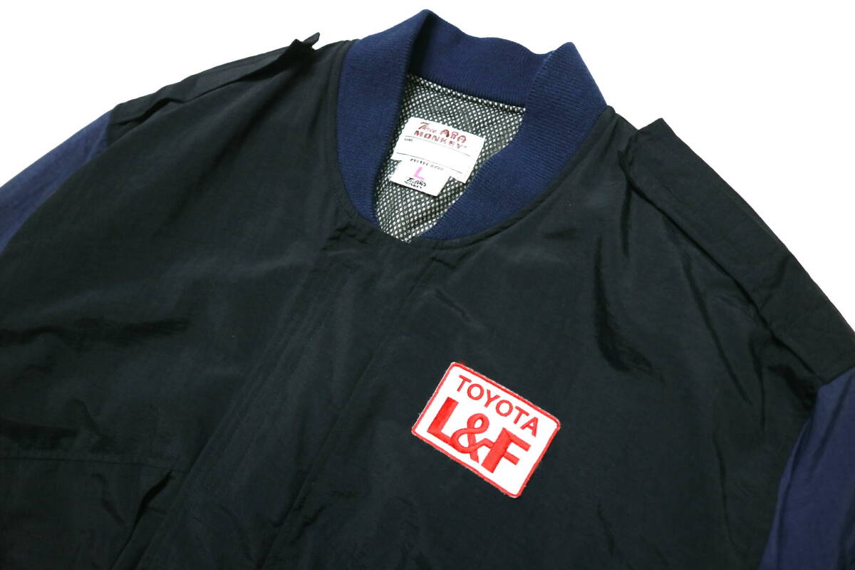 訳あり（背ロゴ剥離）/良好！◆トヨタL&F スタッフ用 中綿ジャンバー◆Lサイズ（身長174-176センチ位）_画像3