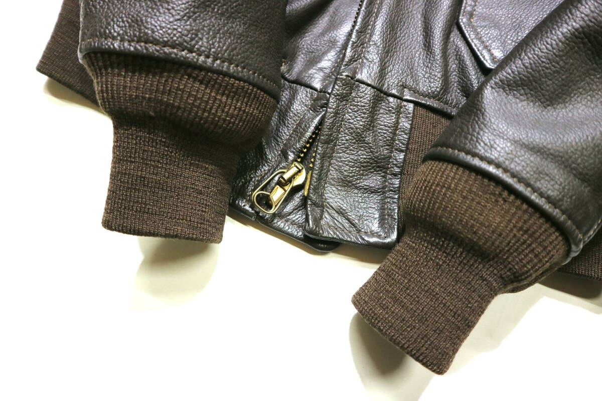 かなり良好/民生品！◆’87年 米軍 BRILL BROS INC製 G-1 レザージャケット◆40（Lサイズ相当：身長176-179センチ位）_画像5