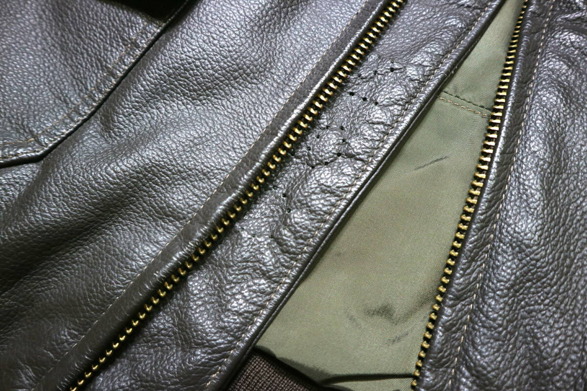 かなり良好/民生品！◆’87年 米軍 BRILL BROS INC製 G-1 レザージャケット◆40（Lサイズ相当：身長176-179センチ位）_画像7