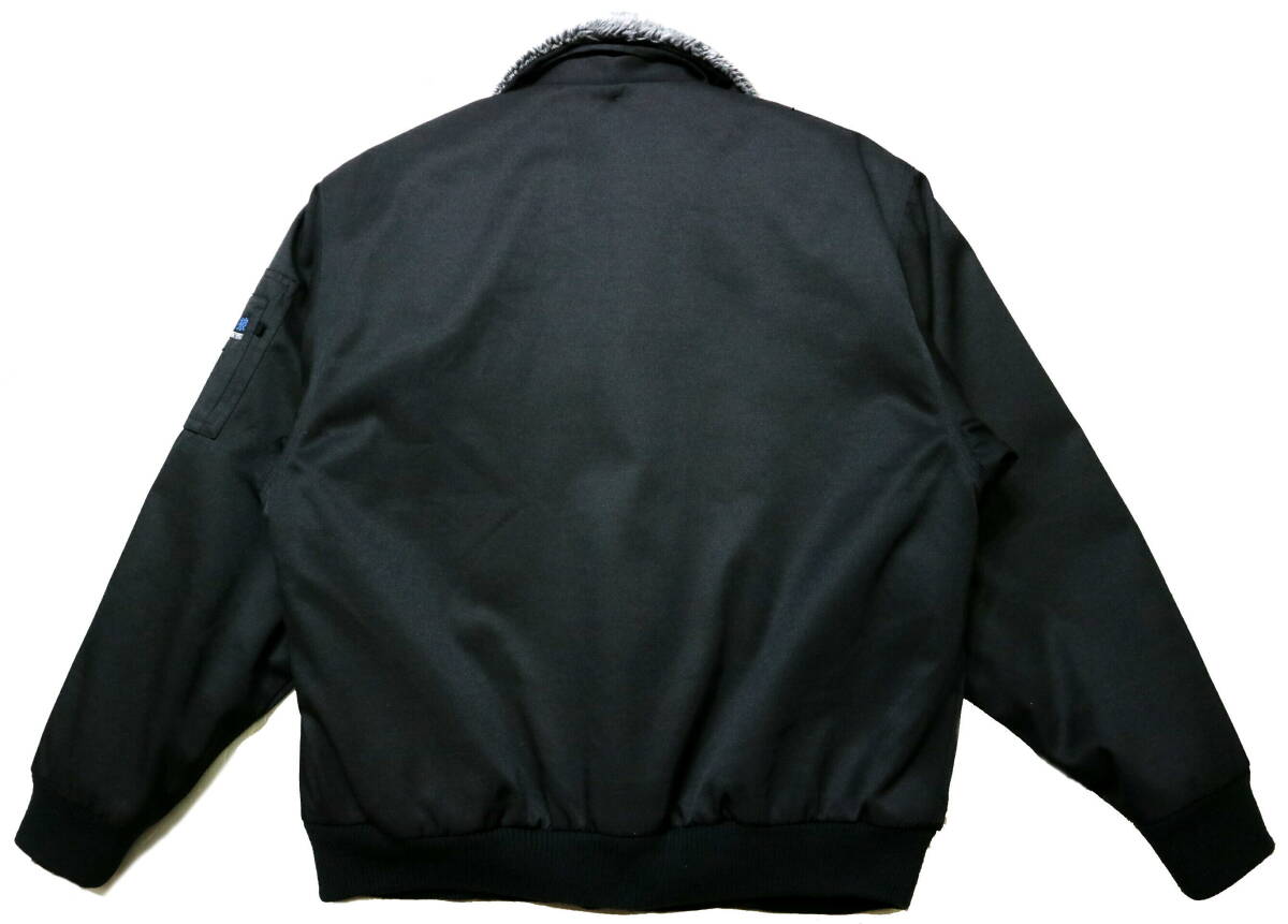 程度良好!◆黒狼 10906 衿ボア 裏ボア&中綿 防寒服/パイロットジャンバー◆Mサイズ相当(表記L:身長166-169センチ位)_画像2