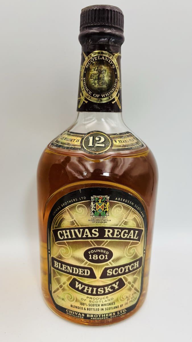 未開栓 CHIVAS REGAL シーバスリーガル 12年 古酒 700-1750ml 43% 3本セット まとめ売り D72-74_画像5